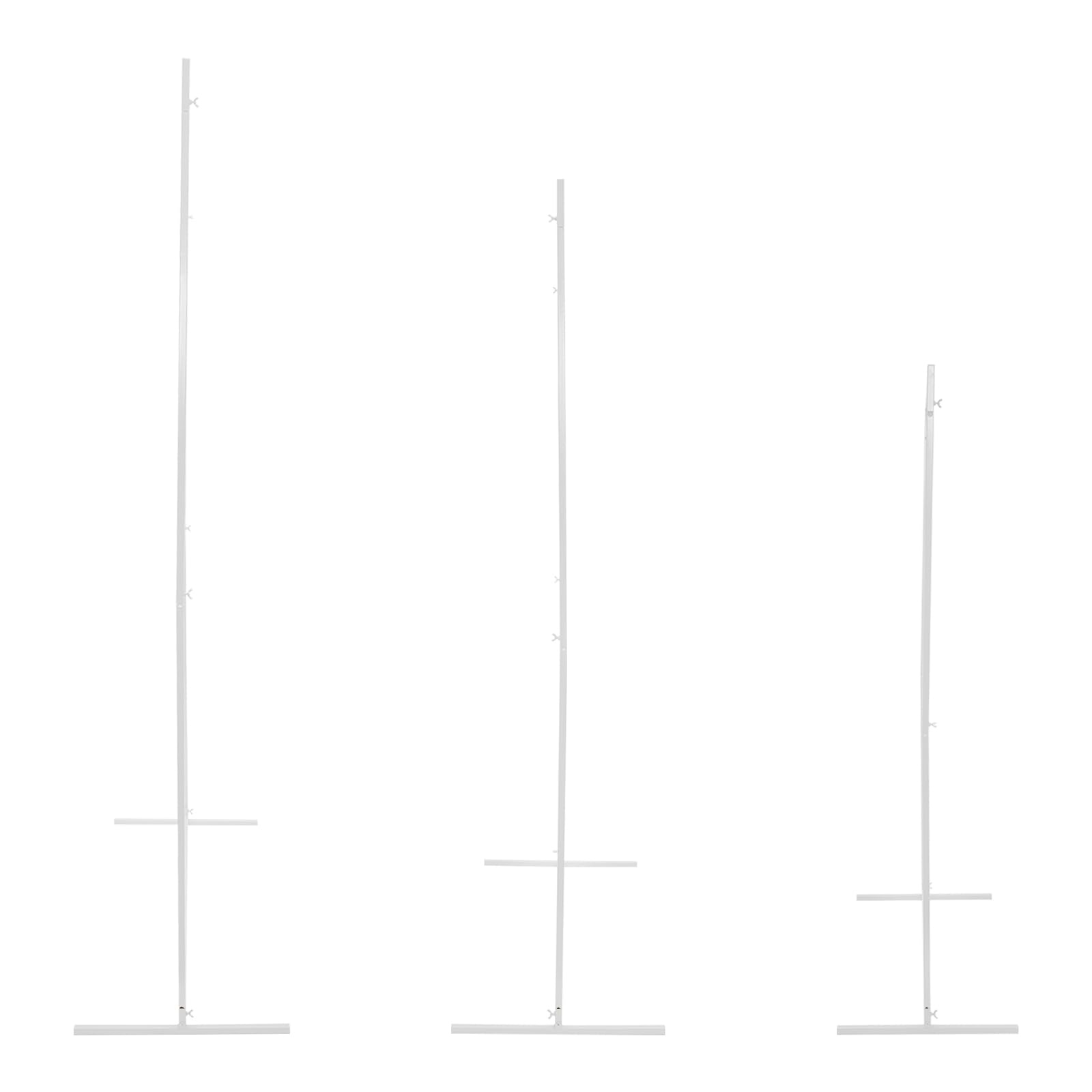Hochzeitsbogen Gestell Traubogen Bogenständer 3er-Set Metallbogen 0.8x1.6m + 0.95x1.9m + 1.1x2.2m (Weiß)