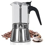 LAOION Stovetop Espresso Maker, 9Cup 360ml Moka Pot, Crystal...