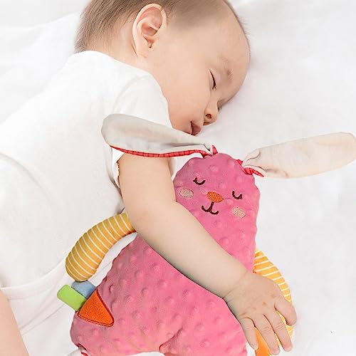 Bebês cobertores de segurança,Cobertor de dentição de brinquedo de pelúcia para estimulação sensoria