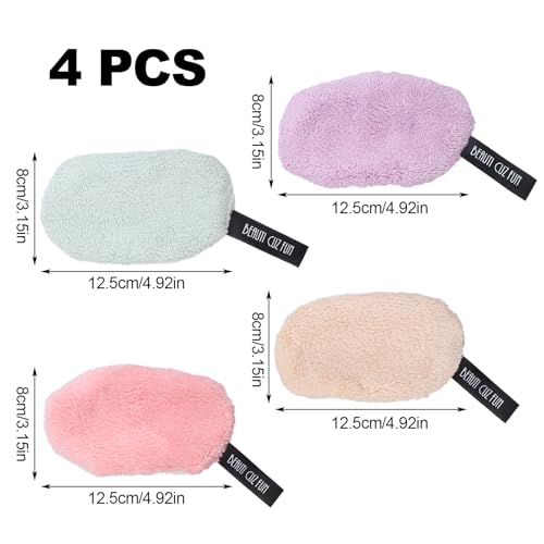 4 Unidades algodones desmaquillantes,Discos Desmaquillantes Reutilizables,Algodones Desmaquillantes Lavables,para Todo Tipo Piel (4 Colours) - imagen 2