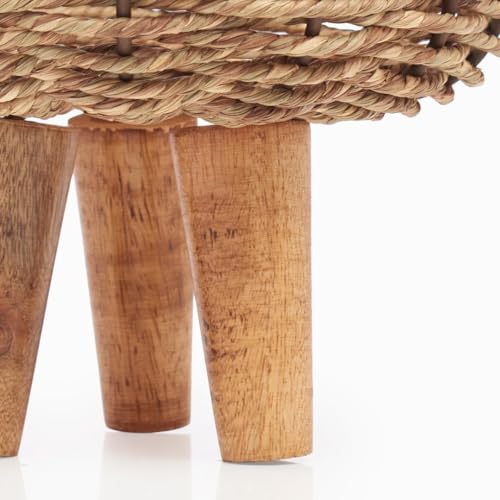 Image of Jute Handmade Twisted Natural Rope Planters for Indoor Plants | Jute Baskets | Plant Container | Gamla for Indoor Home Decor&Outdoor Balcony | Garden - Natural Brown (Set of 3)