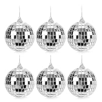 com-four® 6X Discokugel - Spiegelkugel zum Aufhängen - Disco Ball für Party - Partykugel für Silvester, Geburtstag, Mottoparty, Weihnachten oder Halloween - Ø 7 cm (Ø 7cm)