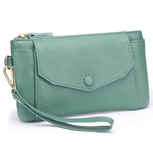 YALUXE Wristlet for Women Genuine Leather Crossbody Clutch...