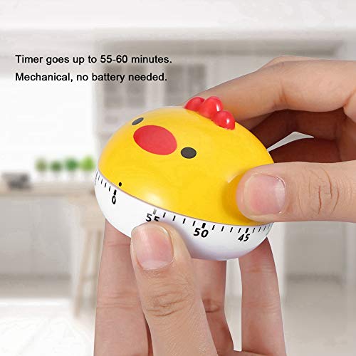 Kitchen Timer Small Digital Electronic Loud Alarm Mechanical Cooking Timer Manual Animal Shape Counters For Kitchen Timing Tool (Yellow Chicken) #TOP3