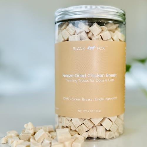 Freeze-Dried Chicken Breast Training Treats for Dogs and Cats | 270 Treats, 4oz Single Ingredient, Raw, Healthy, All Natural, Human Grade, Recyclable Packaging