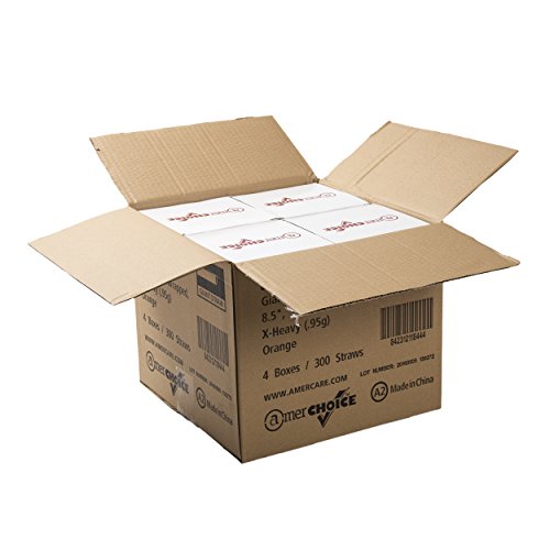 Pitillos gigantes de papel naranja 8.5 pulgadas, caja 1200 miniatura 5