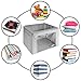 Storage Bins with Metal Frame - Stackable & Foldable Clothes Organizer Bags - Oxford Fabric Storage Containers with Large Clear Window & Carry Handles, Organization for Bedding, Linen, Clothes & More