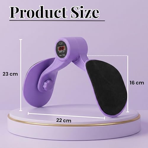 Image of PRANIJ Hip Pelvic Trainer for Men, Women | Thigh Master & Inner Thigh Exerciser | Postpartum Pelvic Floor Strengthening, Leg Workout Equipment | Portable Fitness Tool for Home Gym Office (Digital)
