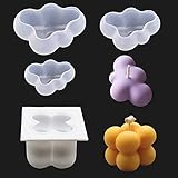 molde nube para cojin [Contenido del paquete] 1 * 3D Cube Vela Moldes: 5.5x5.5x 3.8cm, vela terminada: 4 * 4 * 3.5cm. Molde De Silicona Forma De Nube 3 * nube: 7 * 5 * 4,5 cm (grande), 5,4 * 4 * 3,5 cm (mediano), 3,7 * 2,6 * 2,5 cm (pequeño)