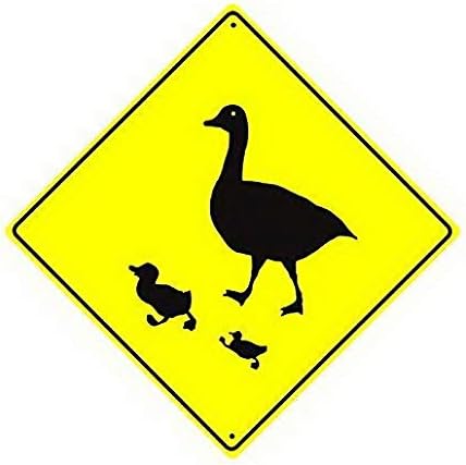 Amazon Co Jp ハウスのアヒルとアヒルの絵 クロスしている動物 グース 大きな鳥 Xing Hunter 交差標識 面白いイエローダイヤモンド 12x12 ホームデコレーション ブリキのサイン Diy 工具 ガーデン