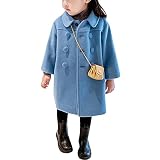 Kids Girls Dress Coats Winter Warm Long Jacket Cloak Button Trench Coat Pockets Peacoat Outerwear Cl