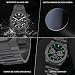 Imagen de SAPPHERO Reloj para Hombre Reloj de Hombre Relojes de Pulsera para Hombres Impermeable Business Date Sport Time Moda Acero Inoxidable Negro Puro