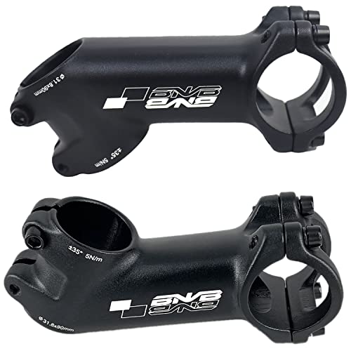 BNVB 31.8mm 35 Degree Bike Stem Aluminum Alloy Bicycle Handlebar Riser Stem for 1.25\'\' Diameter Most MTB Road Bike Handlebar (80mm).