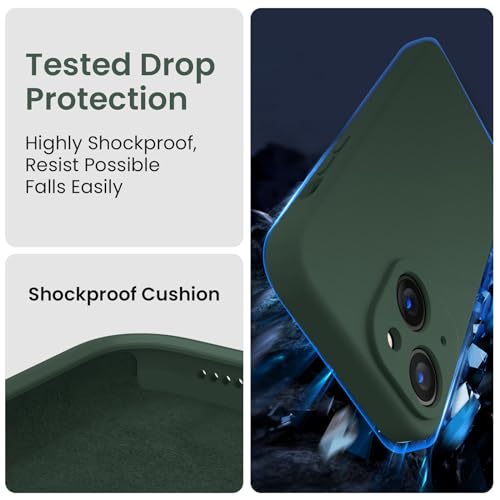 FireNova Designed for iPhone 15 Case, Silicone Upgraded [Camera Protection] Phone Case, Soft Anti-Scratch Microfiber Lining Inside, 6.1 inch, Alpine Green by FireNova - Image 4