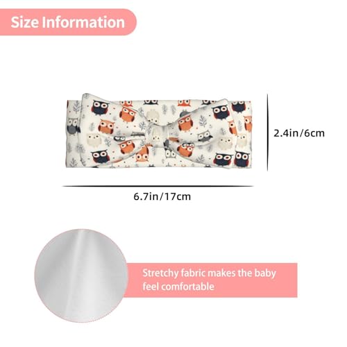 Cute Owl Cartoon Print Baby Girl Bows Headbands Baby Girls Newborn Headbands Infant Toddlers 0-6 Months3
