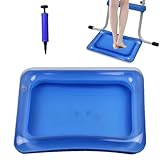 Inflatable Pool Foot Bath Basin, Portable Foot Bath Basin, Foot Soaking Bath Basin for Pool Entry Ladder, Swimming Pool Clean Feet Pedicure Supplies (Square)
