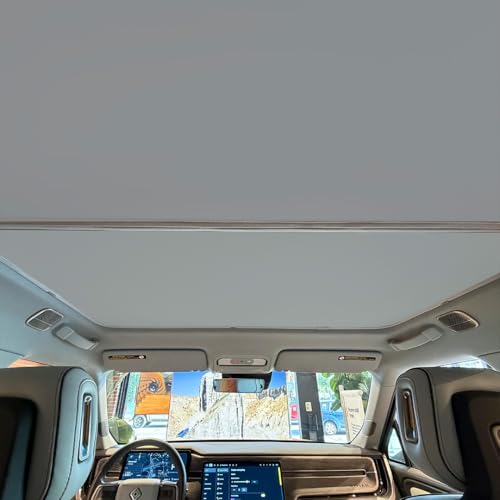 Image of VION R1T Roof Sunshade - Precision Fit, No Sagging, Two Pieces Design, Full Blackout (for Rivian R1T)-Gray