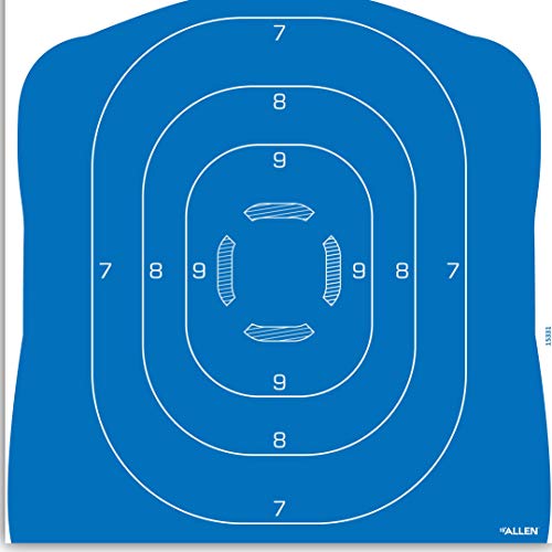Ez Aim High Visibility Paper Range Shooting Targets Human Silhouette By Allen, 23 Inch X 35 Inch, 4 Pack, Blue #TOP3