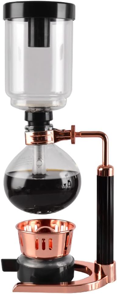 JITEM Cafetera Syphon Coffee Maker Manual Retro Vacuum Glass Siphon Pot Percolators 3 Cups Glass Tabletop Siphon Coffee Maker for Coffee or Tea