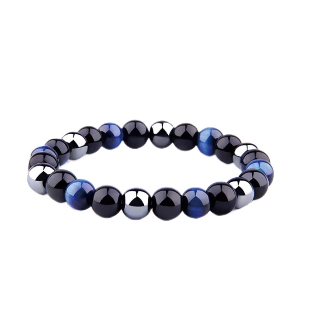 Bracelets en perles d'hématite œil de tigre naturel pour hommes et femmes, protection magnétique de la santé, nouveau bracelet à distance
