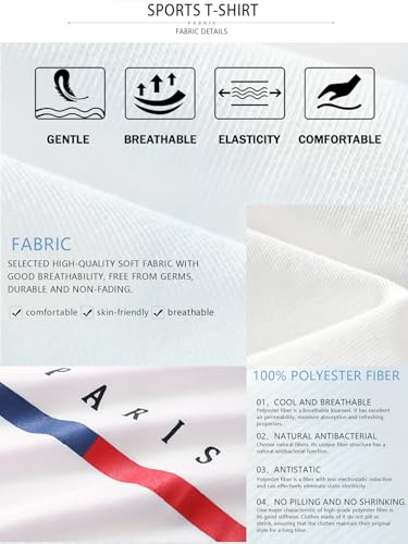 Men's Summer Sports T-Shirts, Breathable Athletic Performance Printed Design, Short Sleeve, 5 Pack2