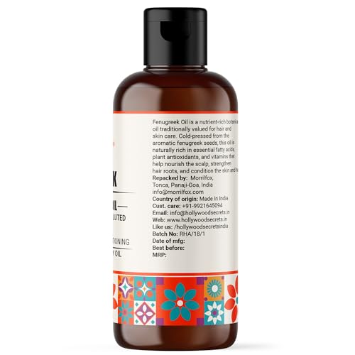 Image of Organic Pure Fenugreek Oil Hair Growth Skin Face 100 ml
