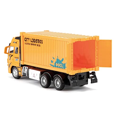 Image of Toy Truck Diecast Cars Truck with Light and Sound Pull Back Vehicles Toy Trucks for Kids ?Colors as Per Stock? (Logistic Truck)
