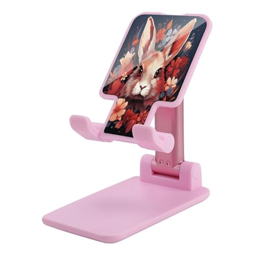 Support de téléphone réglable et pliable motif lapin pour un maintien stable