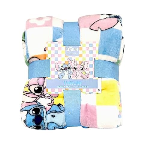DIVA SPIRITUAL Lillo Stitch Fleece Throw Blanket Cover