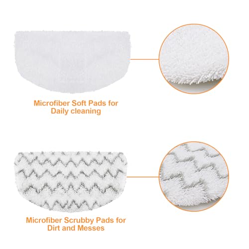 Image of 10 PACK Steam Mop Replacement Pads Compatible with Bissell Powerfresh Steam Mop 1940 1806 1544 2075 2685A 2181 2814 Series, Model 1940A 1940W 19405 2075A 2685A 5938, Microfiber Washable, Reusable