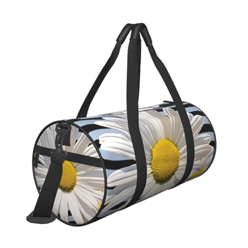 Travel Duffel Bag Sports Gym Bag With Shoes Compartment,Lightweight Overnight Weekender Bag Daisy Flower Yoga Gym Sports Bag For Men Women2