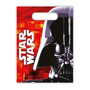 Procos 83240 – feestzakje Star Wars Final Battle, 6 stuks, afmetingen 16 x 12 cm, met draaglus, zakjes, give-away…