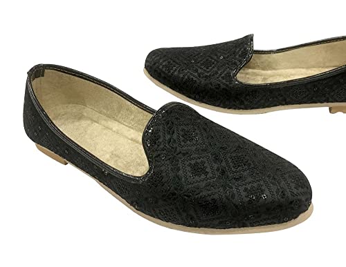 Stop n Style Punjabi Jutti for Men Black Mojari Sherwani Shoes Men's Indian Traditional Juti Wedding Loafer Shoe2