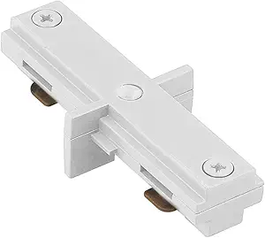 ZOREZA Track Light Connector Straight | Lighting Connector H Track I Trackline Connector Trackway Straight Connector for Home Improvement (White, I Dead End Connector)