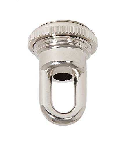 Image of B&P Lamp Solid Cast Brass Screw Collar Loop for 1-1 /16 Inch Center Hole Canopies, 1 /4IP, Nickel Plated Finish