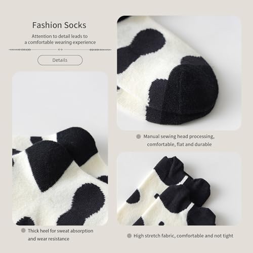 Girls Socks Cute Cartoon Mid Calf Crew Socks for Girl 2-12 Years4