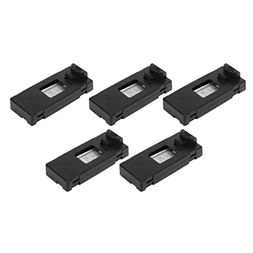 Cuifati Lot de 5 Batteries de Rechange pour Drone E88 E88PRO LsE525 E525 Pro, Batterie au Lithium 3,7 V 1800 MAh avec Câble de Charge, Batterie de Rechange pour Modèle d'avion télécommandé
