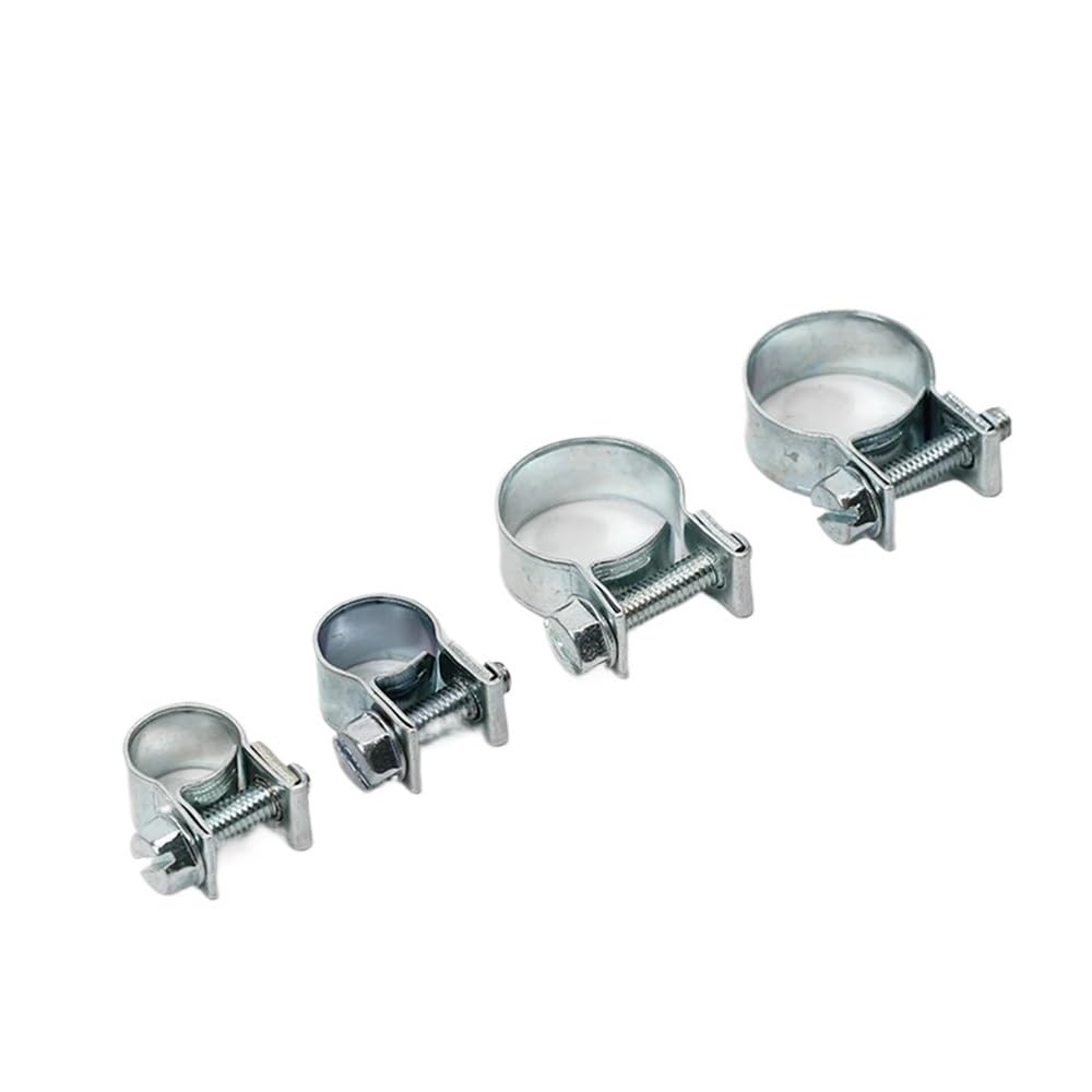 10Pcs Set Carbon Steel Mini Hose Clamps Car Fuel Diesel Petrol Air Pipe Clips Auto Parts(12-14MM)