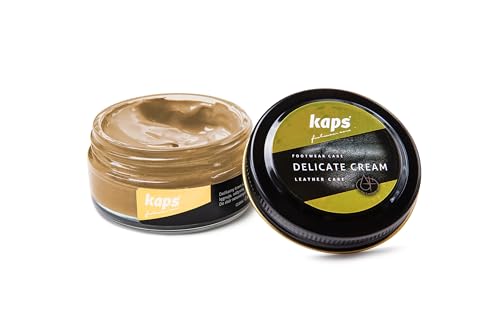 Kaps Crema para El Cuidado del Calzado, Cuidado Intensivo Y Nutritivo del Cuero, Delicate, 70 Colores (151 - Natural)