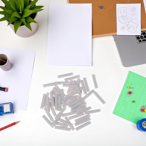 Druckbleistift-Radiergummi-Nachfüllpackungen, weiß, zylindrisch, 5 x 25 mm, für Schule, Büro, Skizzieren, 50 Stück