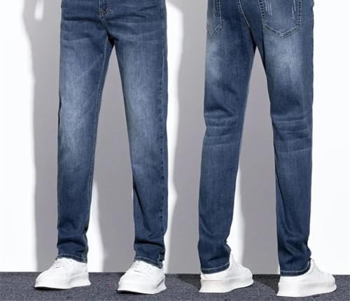 Men's high-Waisted, Extended-Length Slimming Stretch Jeans, Slim Straight-Leg Jeans.3