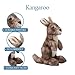 The Petting Zoo Kangaroo Stuffed Animal, Gifts for Kids, Wild Onez Zoo Animals, Kangaroo Plush Toy 9 inches