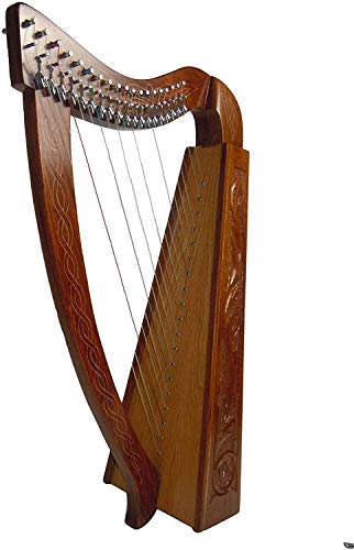 19 Strings Rosewood Lever harp, Hand Made and Hand Polished with Free Bag, Strings and Tuning Key