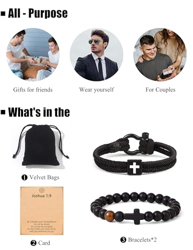 Pulsera Cristian con Cruz para Hombre Giovanchi miniatura 6