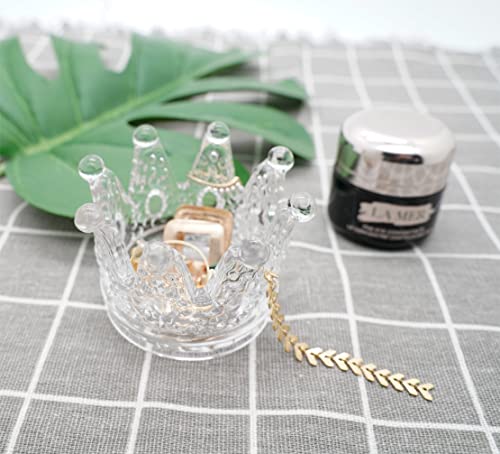 Pack 6 Crown Glass Tealight Candle Holder Votive Candle Holders For Wedding, Party And Home Decor #TOP1