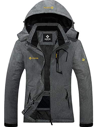 GEMYSE Women's Mountain Waterproof Ski Snow Jacket Winter Windproof Rain Jacket (Graphite Grey,Large)