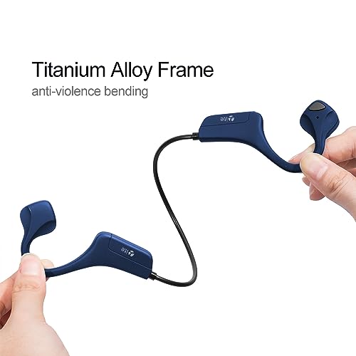 YouthWhisper Bluetooth Headphones Waterproof Bone Conduction Headset Open Ear Earphones Blue Headset with mic, Bluetooth Headset with mic by YouthWhisper - Used condition - Image 3