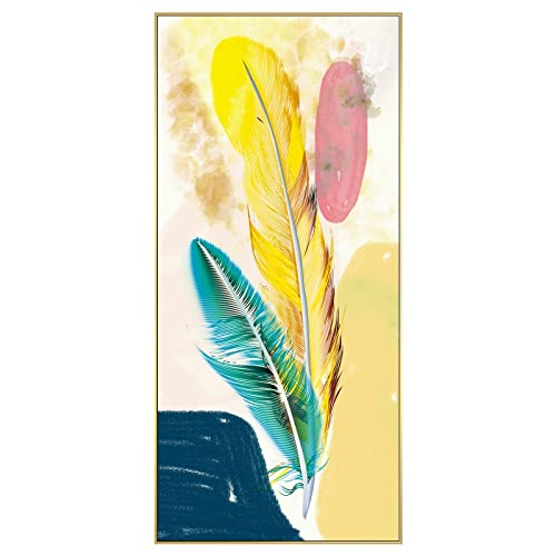 Diamond painting point de croix plume d'or, cadeau créatif pour salon