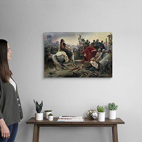 Vercingetorix Throws Down His Arms At Canvas Wall Art Print, Artwork #TOP1