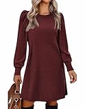Zeagoo Womes Long Sleeve Dress Knitted Sweater Dress Fall Outfits Winter Lightweight Tunic Dress,...